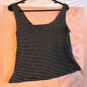 CJLA Rachel Black and White Striped Tank Top